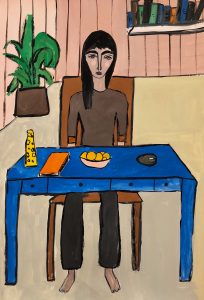 Maria Kassab, "The Blue Table", 2020.